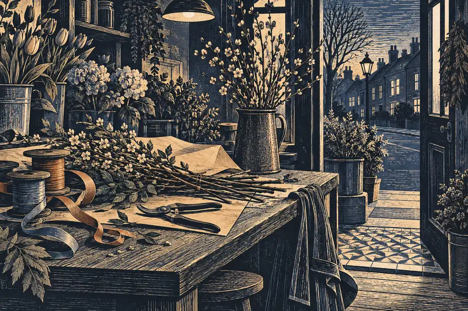 Illustration of floral businesses and their working space